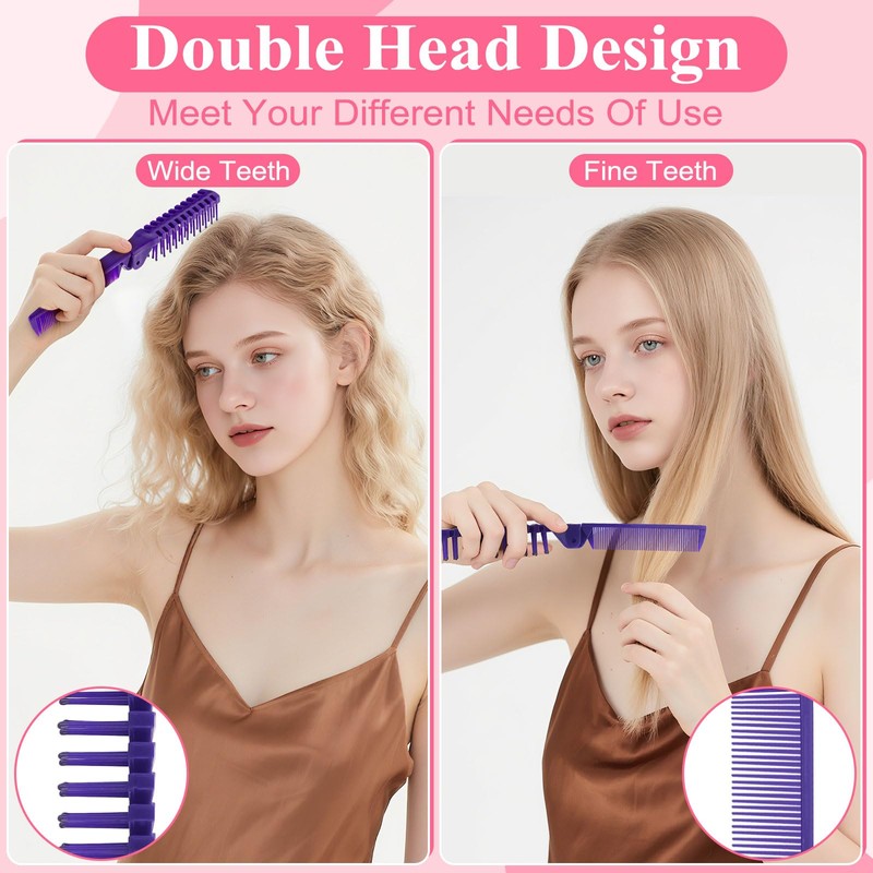 Foldable Hair Combs In Bulk, Individually Wrapped Multicolour Folding Comb,