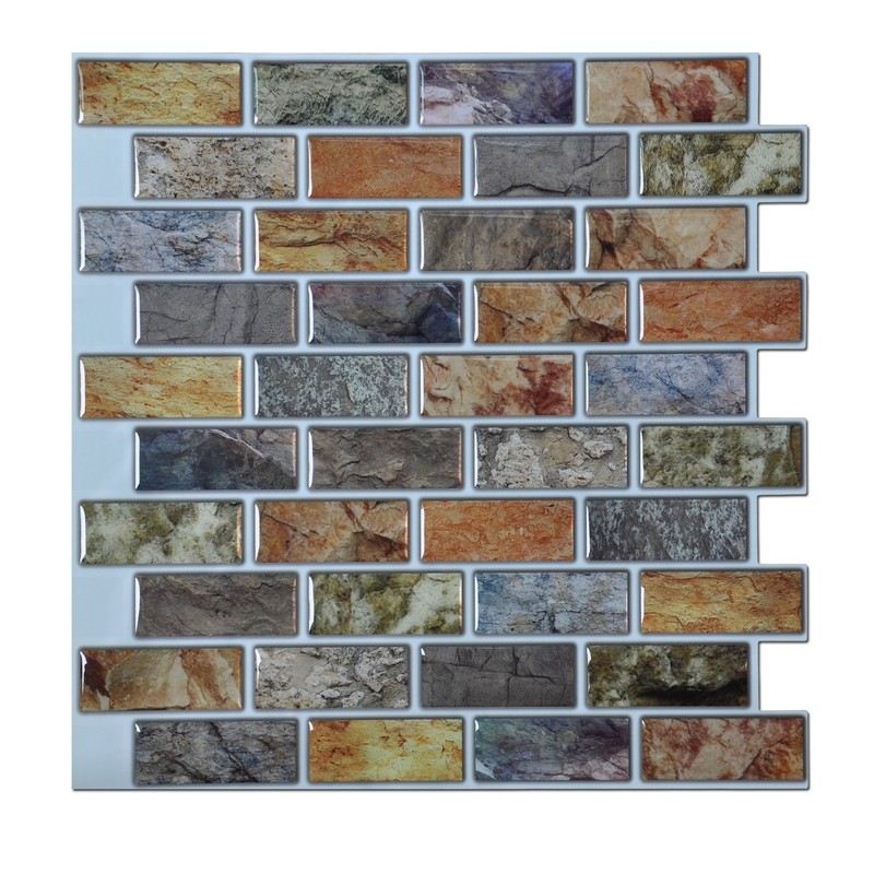 Art3d A17014P6 Peel and Stick backsplash Tile, 6 Sheets, A17014-12