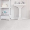 FloorPops FP2946 Lattice Peel Stick Floor Tiles, White & Off-White