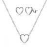 Philip Jones Sterling Silver Friendship Quote Heart Set