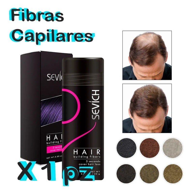 Sevich 25gr. Bote Fibras Capilares Calvicie Cabello Barba