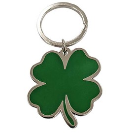Applicable Pun Ireland Heritage Shamrock Luck of the Irish Four Leaf Clover - 1.75 inch Metal Keychain with Keyring