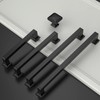 Amerdeco 10 Pack Matte Black Cabinet Pulls 3 Inch(76MM) Hole