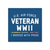 CafePress Air Force Veteran WWII Prid Square Sticker 3 X
