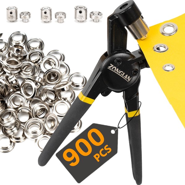 zonglan Heavy Duty Grommet Tool Kit of 1/2" 5/16" and