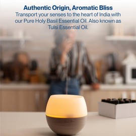 uh*Roh*Muh Holy Basil Essential Oil - 100% Pure Tulsi Essential Oil - Home Essential Diffuser Oil for Aromatherapy, Perfect for Massage, Hair Care, Skin Care and Culinary Delights 15ml