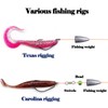 9KM DWLIFE EWG Fishing Hooks 25Pcs Offset Worm Hook Texas