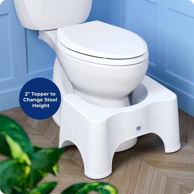 Squatty Potty Adjustable 2.0 Bathroom Toilet Stool 7 inch &