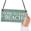 RED OCEAN Gone To The Beach Hanging Plaque Nautical Decor