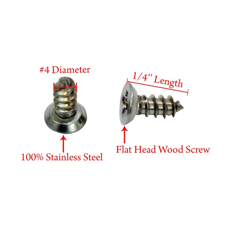 Bolt Dropper #4 x 1/4" Stainless Flat Head Phillips Wood