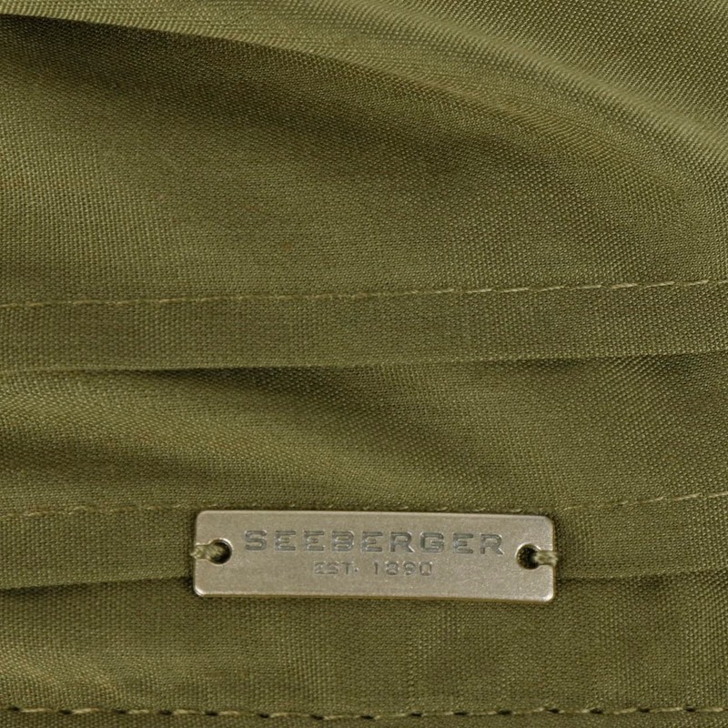 Seeberger Ladies Plain Straw Fabric Sun Hat, Olive Green, Light,