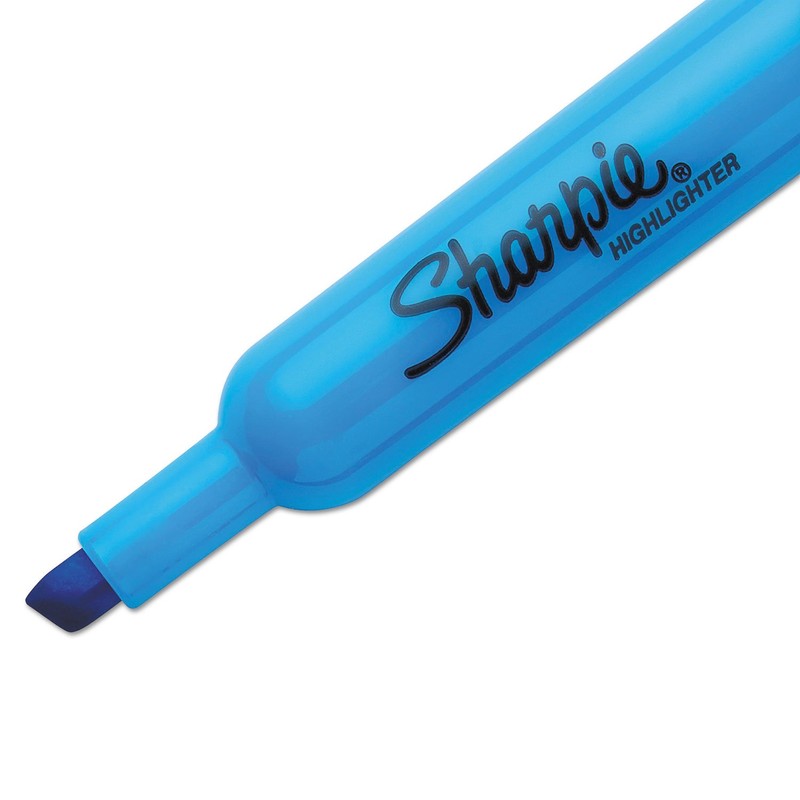 Sharpie 25010 Accent Tank Style Highlighter Chisel Tip Blue Dozen