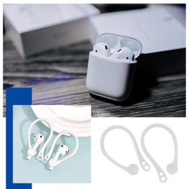 eMagTech 2 Paar Kopfhörer Ohrbügel Anti-Lost Ohrhaken Schutzhalterungen kompatibel mit AirPods 1 2 3 Pro für Outdoor Aktivitäten Sport Weiß