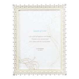 LADONNA MJ83-2L-WH Radonna Photo Frame, Bridal White, 2L