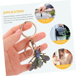 BESTOYARD Diamond Bee Pendant Figurines handbag charm turtle keychain crystal bag charm handbag purse jewellry holder key ring crystals decor Zinc Alloy Key Pendant bags man animal crystal