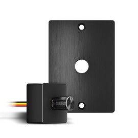 Obeaming 12 Volt PWM LED Dimmer Switch 15A 180W, Push On/Off, Rotary Knob Dimming,12V/24V Light Dimmer for RV Boat Truck Camper Van Trailer Light Fixture, LED Strip Lights (High Side, Black Panel)