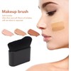 Brocha Bronceadora YUYTE, Pincel Plano Sintético Negro, Nailon, Para Bronceador,