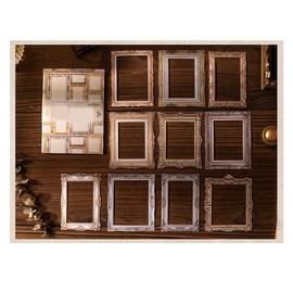 20 Sheets Vintage Paper Frame Border with Embossed Pattern for Diary, Crafts, Romantic Series, Theme Optional (Tip A)