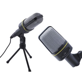 auvisio Microphone: Professional Condenser Studio Microphone with Tripod, 3.5 mm Jack (Microphone, External Microphone, Notebook Table)