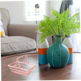 KOMBIUDA Shopping Basket Versatile Sundry Storage Holder Photo Prop Fashionable Iron Wire Design for Home Decor Organizing Large for Decorative Use