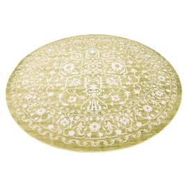 Unique Loom New Classical Collection Traditional Distressed Vintage Classic Light Green Round Rug (8' 0 x 8' 0)