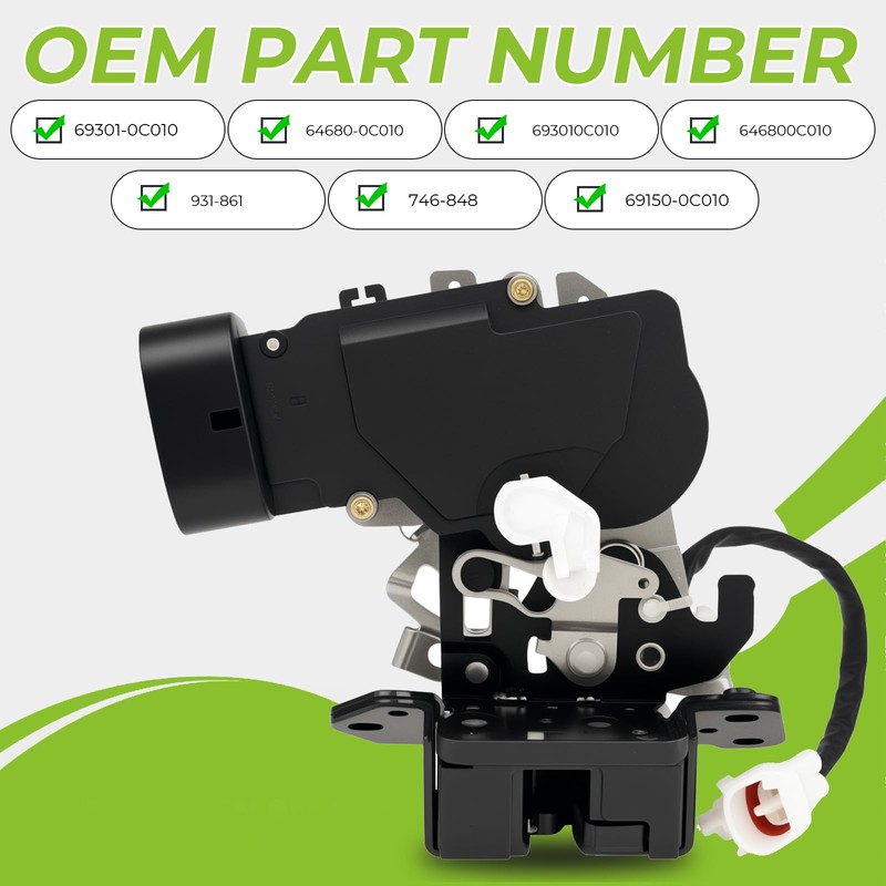 QBselecar Rear Liftgate Actuator Hatch Trunk Latch Tailgate Door Lock