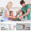 GAGALIFE Kitchen Sink Soap Dispenser Chrome, Built in Soap Dispenser