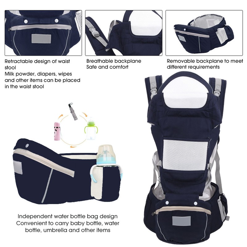Infant Hipseat Multifunction Ergonomic Baby Wrap Breathable Newborn Front Facing