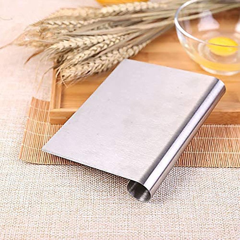2 Pack Dough Scraper, Stainless Steel Bench Scraper for Baking,