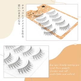 LASHIDOL false eyelashes, natural eyelashes, false eyelashes, corners of eyes, thin transparent axis, handmade false eyelashes, natural (manga lash no.02)