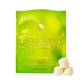 ISSEI Sour Green Apple Mochi Gummies | Dye-Free Candy | Gluten-Free | Real Sugar, No Artificial Flavors or Colors | Award-Winning Japanese Candy | 4 Oz 1-Pack