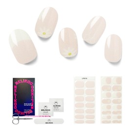 Semi Cured Gel Nail Strips, 30 pcs Gel Nail Stikers, Gel Nail Wraps Semi Cured, Salon-Quality, 2 Weeks Long Lasting