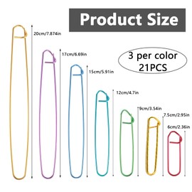 21 Pcs Stitch Holders for Knitting UK, Stitch Markers for Knitting UK, Knitting Accessories, for Knitters Set with Different Knitting Tools for Blankets Scarves Quilts Other Knitting Project