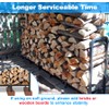 Tikimilor 4ft Firewood Rack Holder, Adjustable Heavy Duty Fire Log
