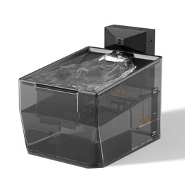 Luckyberry Cat Stainless Steel Water Fountain for Cats Inside,Wireless Pet Water Fountain,2.2L/74oz Automatic Cat Fountains for Drinking with Wireless,Easy Cleaning Black