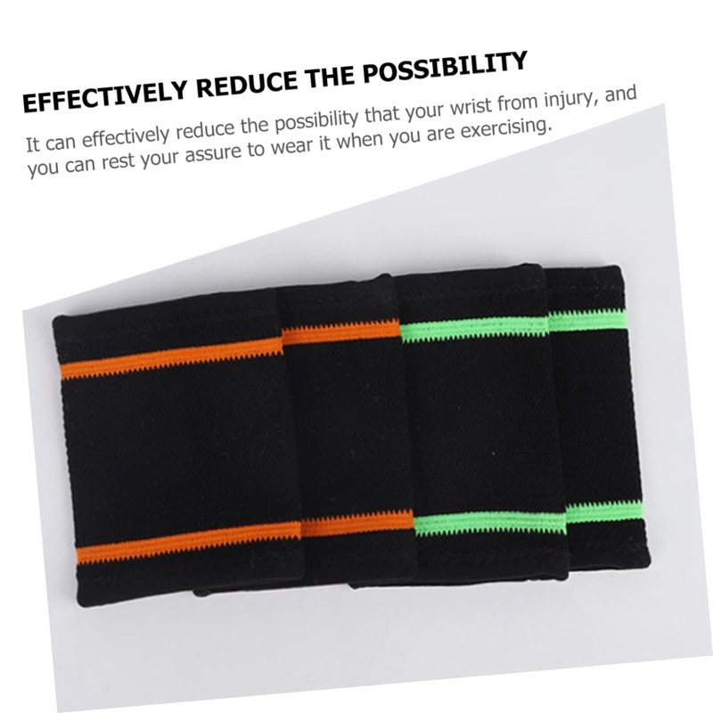 Sosoport 4sets Breathable Sports Wristbands for Athletic Activities Elastic Support