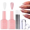 French Manicure Kit Pink White Gel Nail Polish Set for