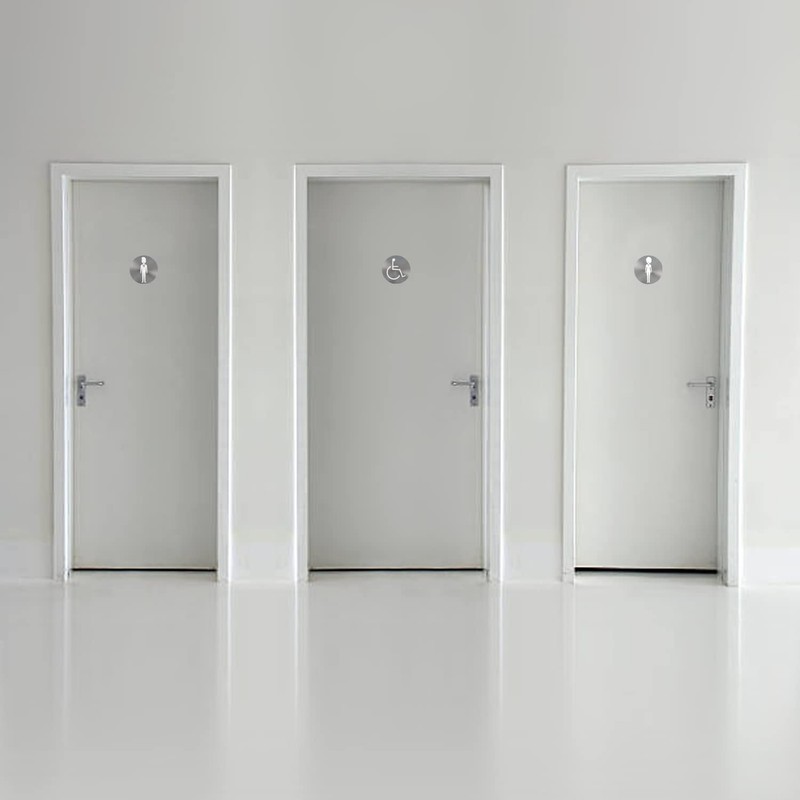 Toilet Sticker - Toilet Sign - Man - Woman -