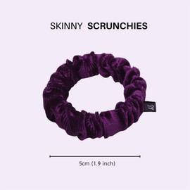 Basic Sense Girls School Velvet Hairband & Scrunchie Set - Uniform Match Hair Accessories, Purple