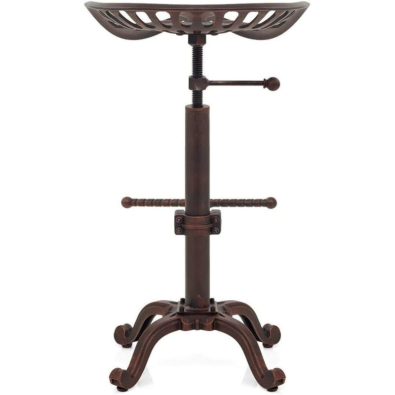 BOKKOLIK Industrial Bar Stools-Swivel Tractor Seat-Bar Height Adjustable 23-31inch-Kitchen Island