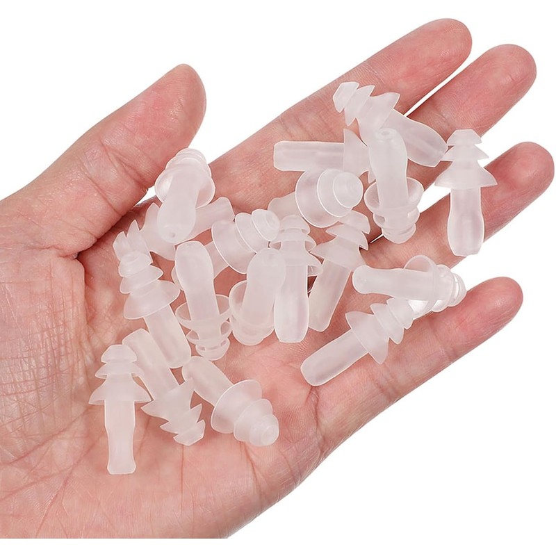 30 Pares Tapones Oídos Natación de Silicona Impermeables