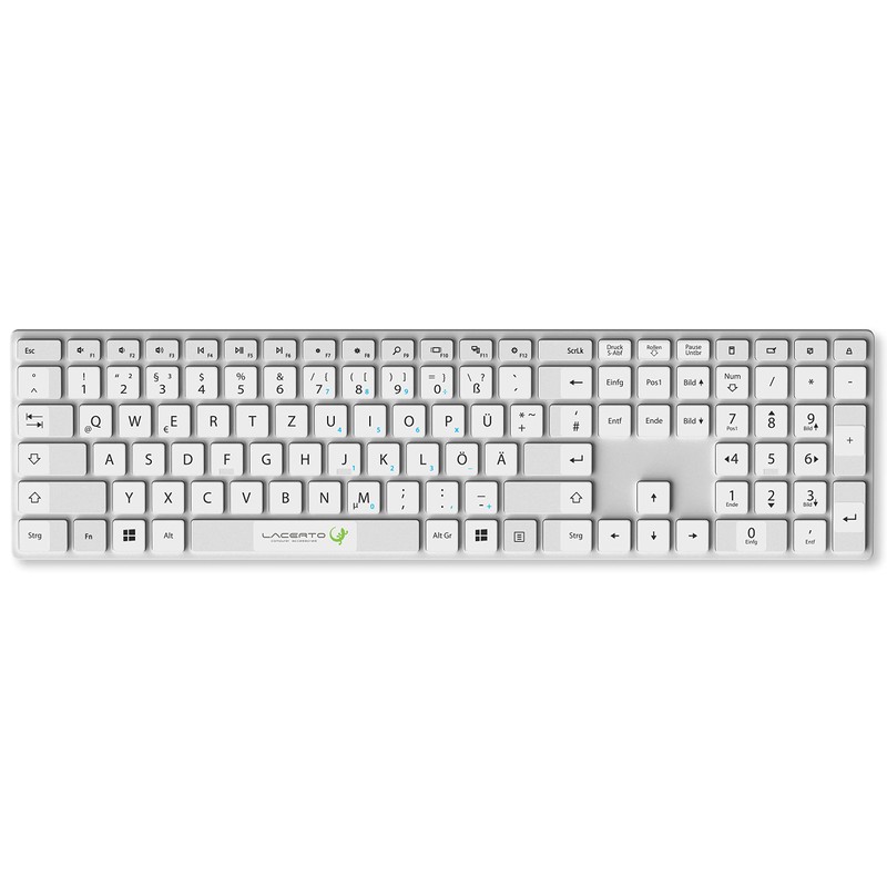 Lacerto® 13 x 13 mm German Sticker Set for PC