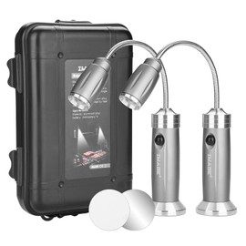 IMAGE Grill Lamp Pack of 2 Magnetic LED Grill Light 360° Rotatable BBQ Grill Light Lighting for Barbecue Picnic Outdoor