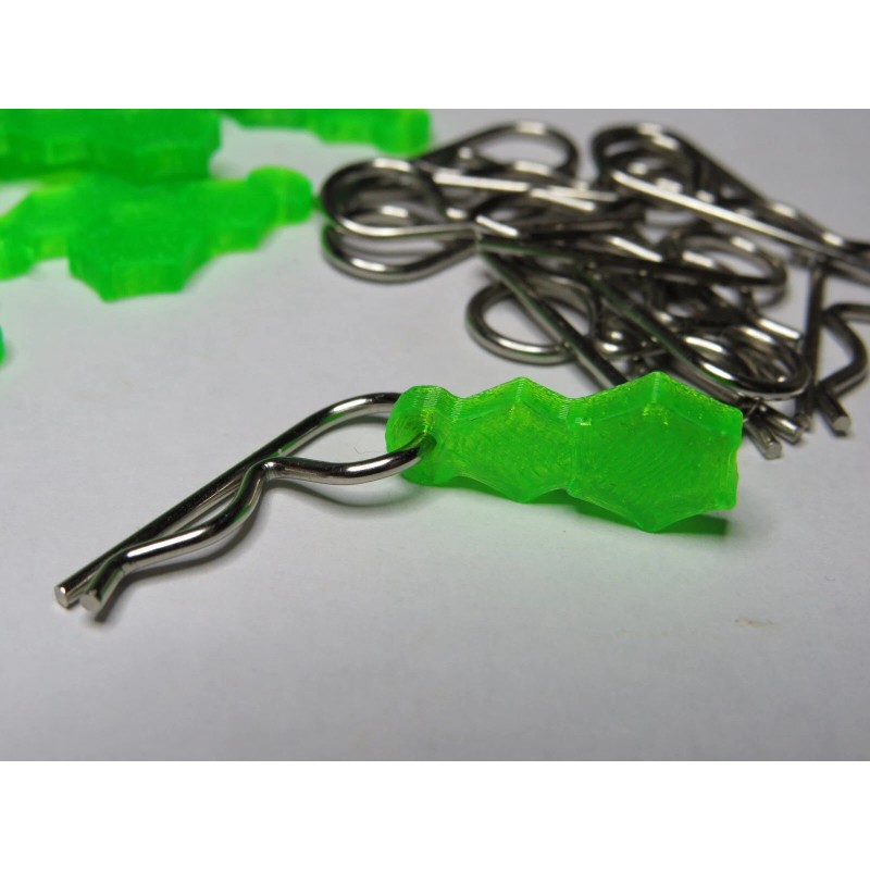 TimelessRC&collectibles RC body clips and pulls , Flexi pulls,neon green