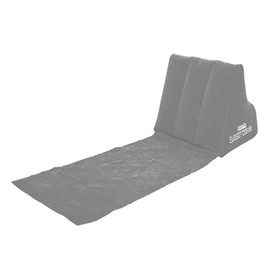 CKB LTD Portable Travel Inflatable Lounger with Wedge Shape Back Cushion Outdoor Lazy Wedge - Perfect for Reading in the Garden Camping and Festivals (Grey)