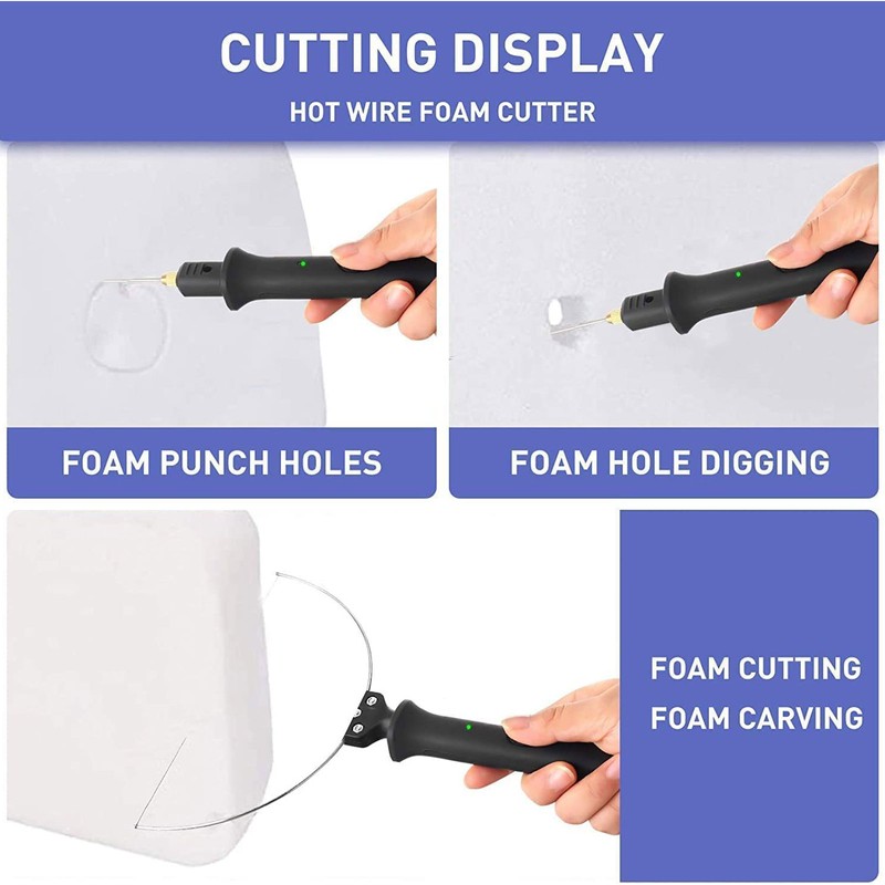 9PCS Hot Wire Foam Cutter Kit Styrofoam Knife Cutter Electric