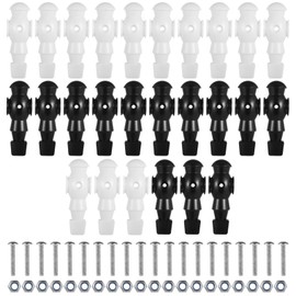 OMISTAR 26 Pcs Foosball Men, Resin Foosball Replacement Parts, Table Soccer Player Set for Tournament Foosball, 13 Black and 13 White