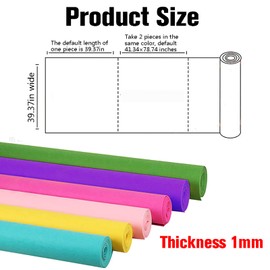 Felt Fabric Sheets,39.4" x 41.3"(1m x 1.05m) Craft Felt Fabric Sheets,Assorted Felt Stiff Fabric Square,for DIY Sewing Crafts,Patchwork,Decoration and Sewing Projects(Christmas Green)