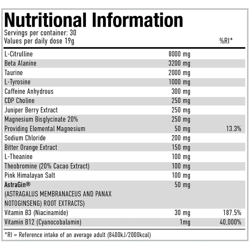 Per4m Pre Workout Powder 570g | Intense Pump, Sustained Energy