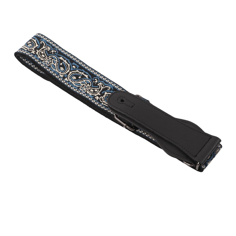 Electric Guitar Strap Adjustable Nylon Embroidered Shoulder Strap with Non